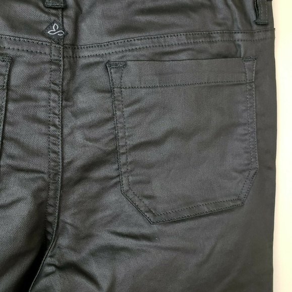 prAna NWOT womens sz 2 26 Jett Black Coated - Picture 6 of 7